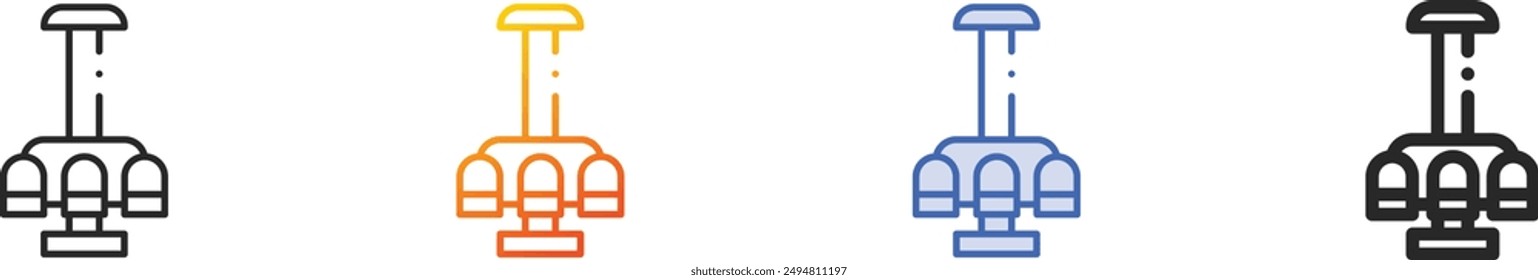 drop tower icon.Thin Linear, Gradient, Blue Stroke and bold Style Design Isolated On White Background