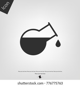 Drop from tube vector icon