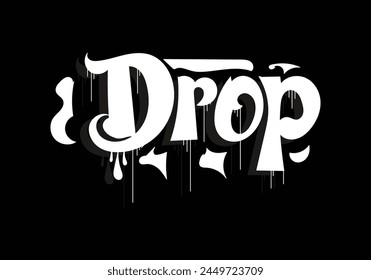 DROP typography word template design