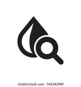 drop under magnifier icon illustration isolated vector sign symbol