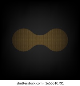 Drop union. Icon as grid of small orange light bulb in darkness. Illustration.