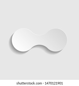 Drop union. Paper style icon. Illustration.