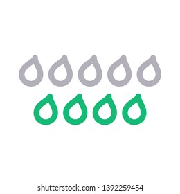 drop vector color line icon
