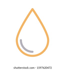 drop vector color line icon 