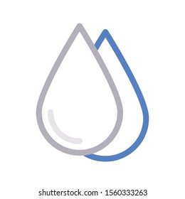 drop vector colour line icon 
