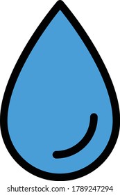 drop vector flat color icon 