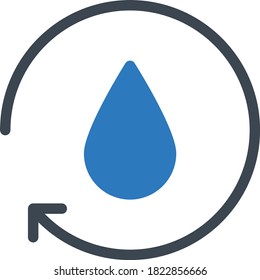 icono de color de glifo vector de caída 