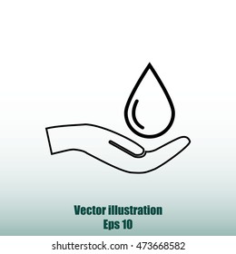 Drop vector icon