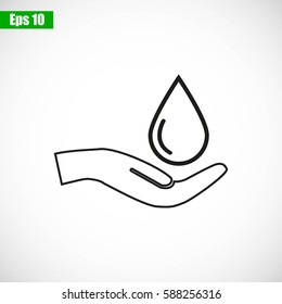 Drop vector icon