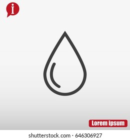 Drop vector icon