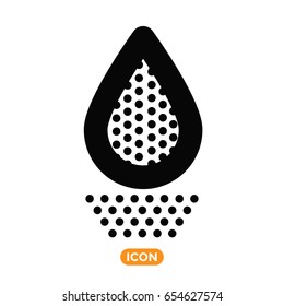 Drop Vector Icon. Fill Symbol