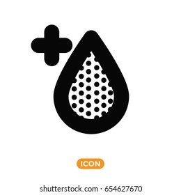 Drop Vector Icon. Fill Symbol
