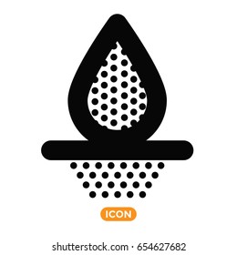 Drop Vector Icon. Fill Symbol