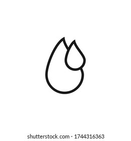 Drop vector icon .Vector illustration.