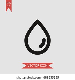 Drop vector icon, illustration symbol