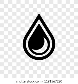 Drop vector icon isolated on transparent background, Drop transparency logo concept