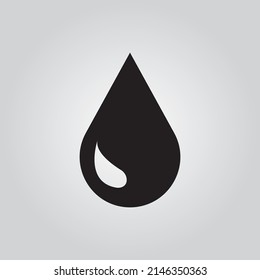 Icono de vector de caída. Aceite, lluvia, agua líquida, señal. EPS-10