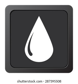 drop - vector icon on a grey button