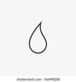 Drop vector icon on light-grey background