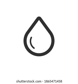 Drop vector icon. Outline style