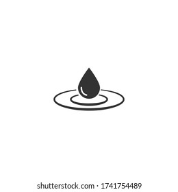 Drop vector icon.Rain drop icon isolated on white background