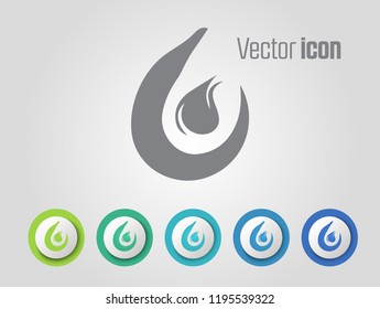 drop vector icons and different color variations