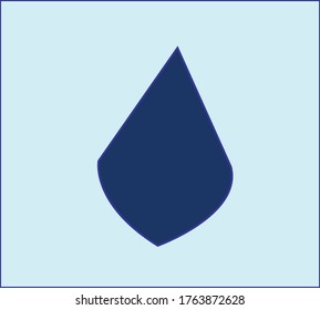 drop vector illustration in dark blue color