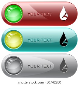 Drop. Vector internet buttons.