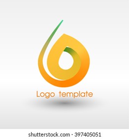 Drop vector logo design template. Mineral Aqua Leaf symbol. EPS 10