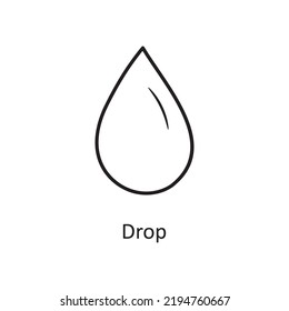 Drop vector Outline Icon Design illustration. Nature Symbol on White background EPS 10 File