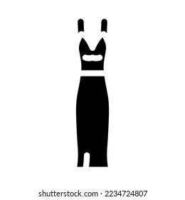 drop waist wedding dress glyph icon vector. drop waist wedding dress sign. isolated symbol illustration
