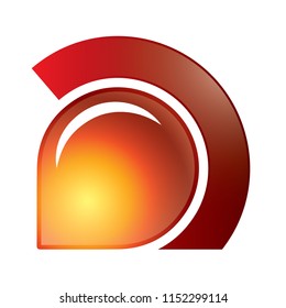Drop Warrior logo icon vector