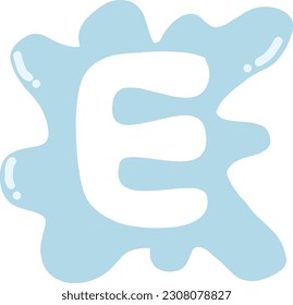 drop of water alphabet E