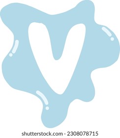 caída del alfabeto de agua V