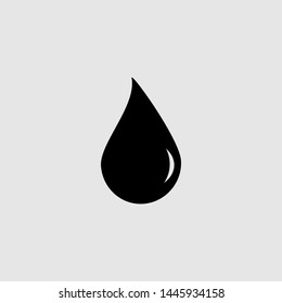 Drop of water. Black vector design.
