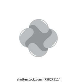 drop water in circle square shape 3d design logo vector