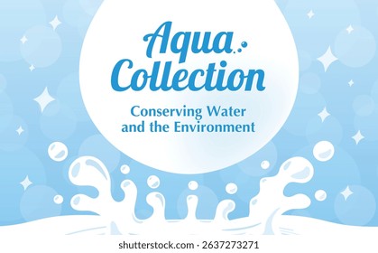 A drop of water, water crown and water frame background at the moment when the essence falls_Aqua, moisture, lotion, etc. image