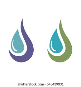 Drop Water Decorative Logo Template Illustration Design. Vector EPS 10.