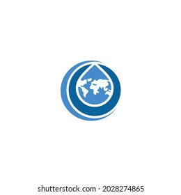 Drop Water Earth Circle Logo Design Inspiration 