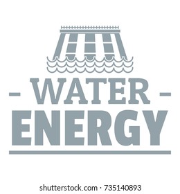 Drop water energy logo. Simple illustration of drop water energy vector logo for web