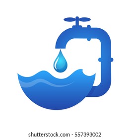 Drop Water Falls Tap Into Sink Stock Vector Royalty Free 557393002 drop-water-falls-tap-into-sink-stock-vector-royalty-free-557393002