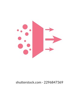 Drop water filtration icon. Filtration process. Simple filtration diagram. Vector illustration isolated on white background.
