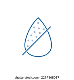 Drop water filtration icon. Filtration process. Simple filtration diagram. Vector illustration isolated on white background.