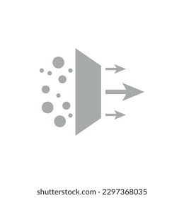 Drop water filtration icon. Filtration process. Simple filtration diagram. Vector illustration isolated on white background.