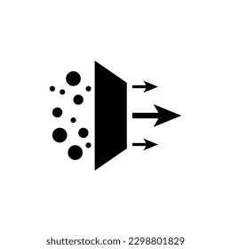 Drop water filtration icon. Filtration process. Simple filtration diagram. Vector illustration isolated on white background.