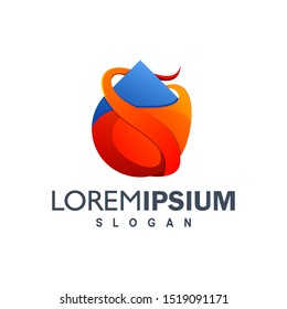 drop water with fire logo design inspiration