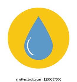 Drop water flat icon. You can be used Drop water icon for several purposes like: websites, UI, UX, print templates, promotional materials, info-graphics, web and mobile phone apps.