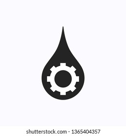 Drop Water Gear Logo Template for business design