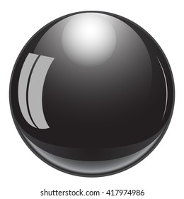 A drop of water with glare and reflections on a white background, vector illustration Stylish