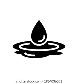 drop water glyph icon vector. drop water sign. isolated contour symbol black illustration
